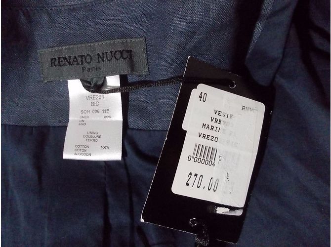 Renato Nucci Falda Blanco Azul marino - vista 8