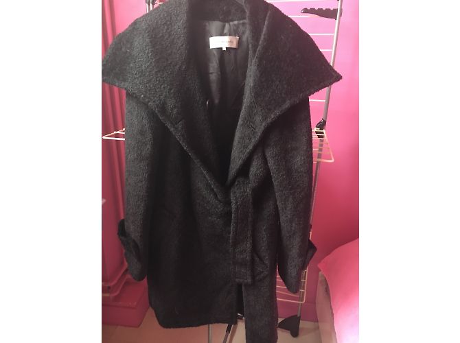 Abrigo Gerard Darel de alpaca marrón oscuro - vista 2
