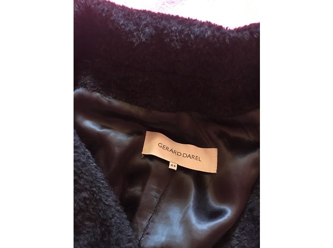 Abrigo Gerard Darel de alpaca marrón oscuro - vista 5