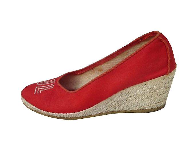 Espadrillas Lanvin Rosse in Tela 39 Rosso - vista 2