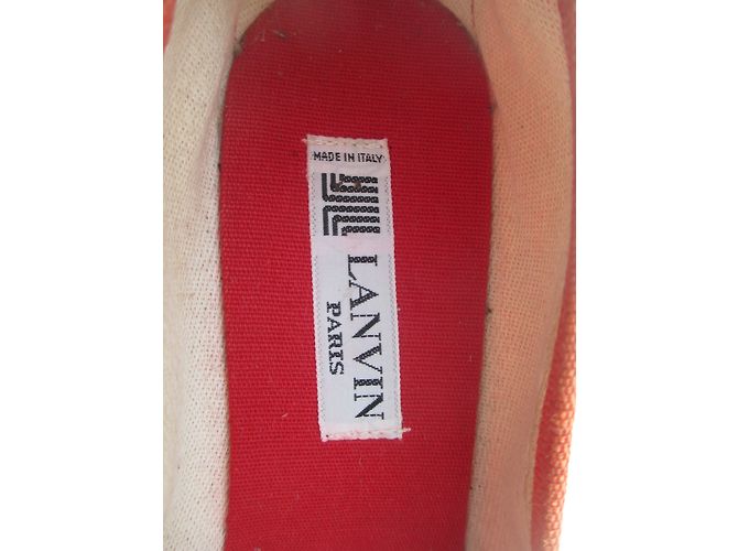 Espadrillas Lanvin Rosse in Tela 39 Rosso - vista 5