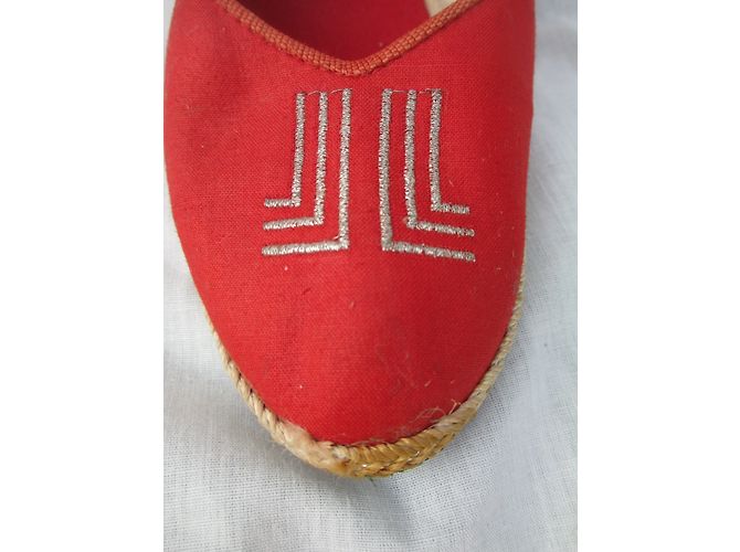 Espadrillas Lanvin Rosse in Tela 39 Rosso - vista 6