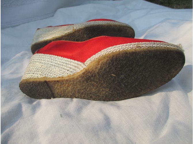 Espadrillas Lanvin Rosse in Tela 39 Rosso - vista 7