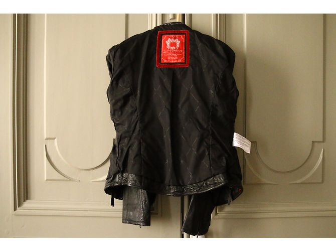 Autre Marque EDC Black Leather Biker Jacket - view 3