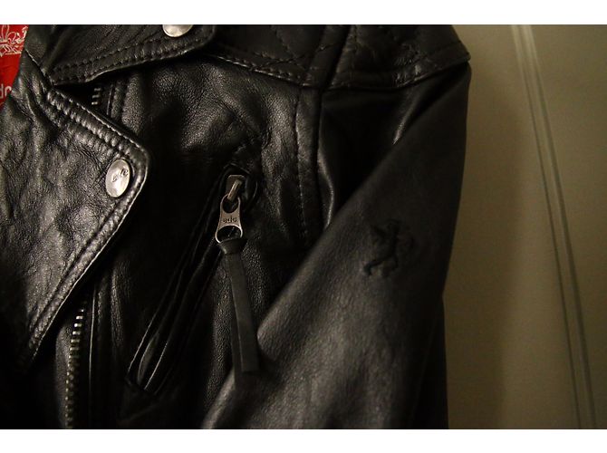 Autre Marque EDC Black Leather Biker Jacket - view 5