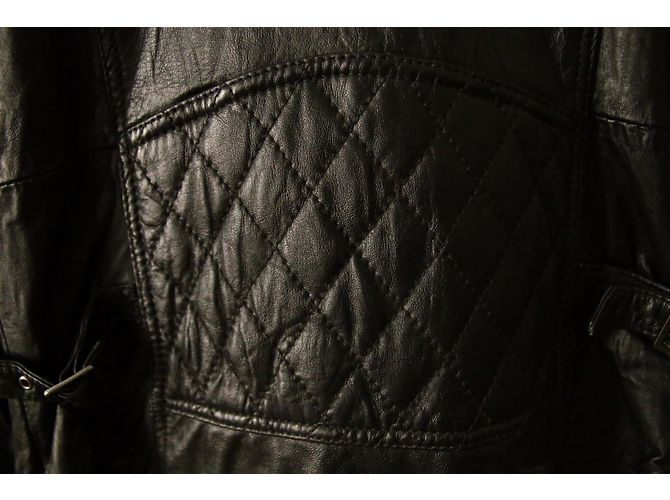 Autre Marque EDC Black Leather Biker Jacket - view 6