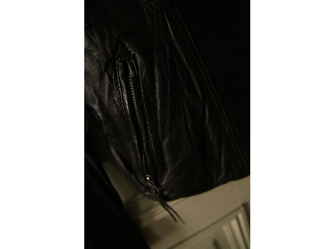 Autre Marque EDC Black Leather Biker Jacket - view 7