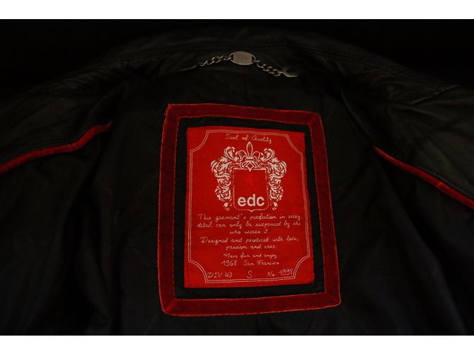 Autre Marque EDC Black Leather Biker Jacket - view 9