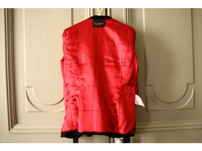 Chaqueta Oakwood marrón oscuro de piel de cabra con cinturón - vista 5