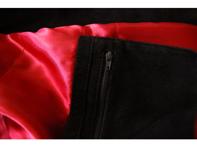 Chaqueta Oakwood marrón oscuro de piel de cabra con cinturón - vista 8