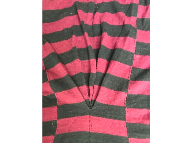 Camiseta de rayas Isabel Marant antracita y burdeos de algodón - vista 5