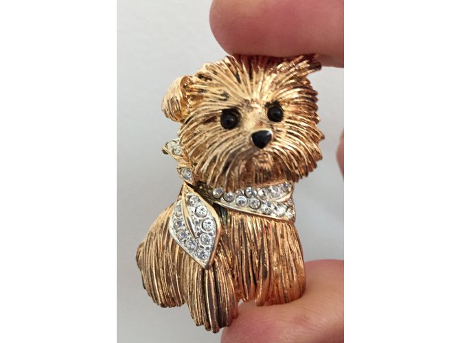 Épingle/broche chien vintage en argent sterling 925 Sib 2032 - France