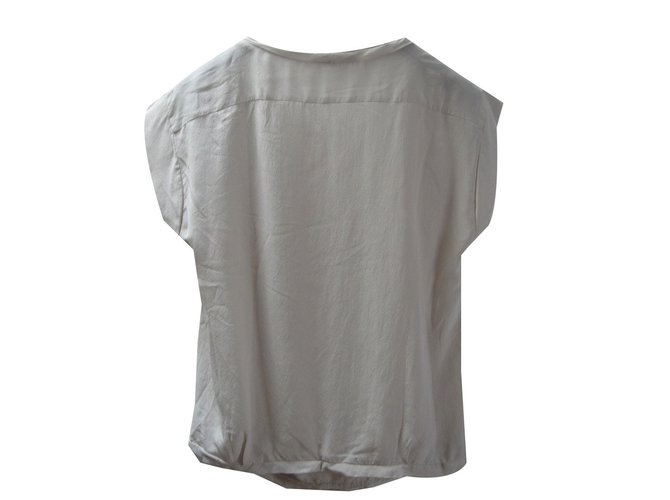 Top de seda Maje Nectarina Beige - vista 2