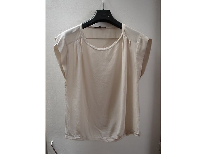Top de seda Maje Nectarina Beige - vista 3