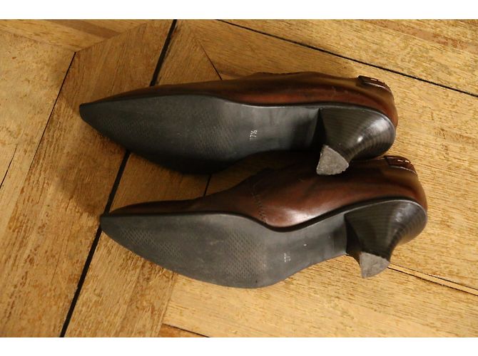 Autre Marque Botines HEYRAUD de piel marrón oscuro - vista 10