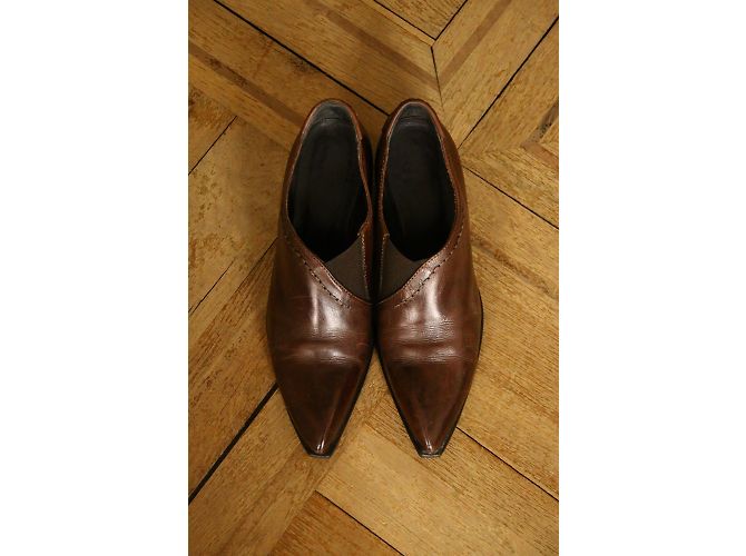 Autre Marque Botines HEYRAUD de piel marrón oscuro - vista 8