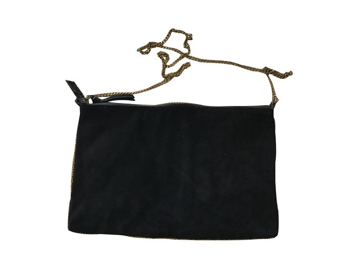 Autre Marque Pochette in nubuck e perle Rame - vista 2