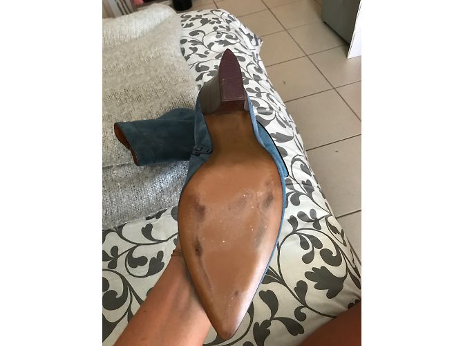 Autre Marque Botines de piel gris - vista 5