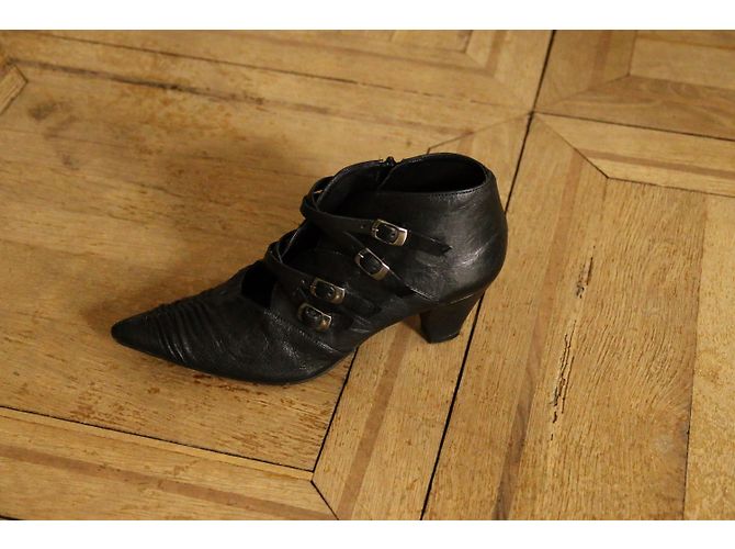 Autre Marque Botines HEYRAUD de cuero negro - vista 3