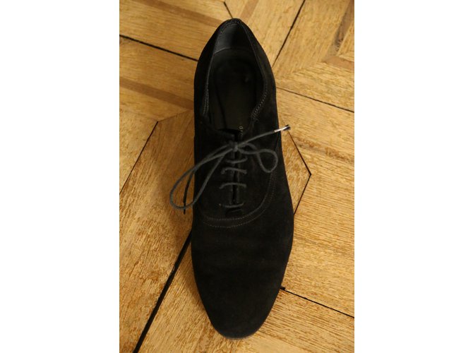 Autre Marque Richelieu Philippe Papadopoulos camoscio nero 38 - vista 5