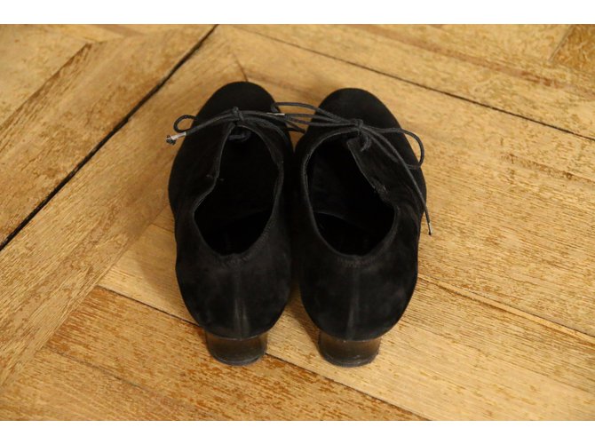 Autre Marque Richelieu Philippe Papadopoulos camoscio nero 38 - vista 7