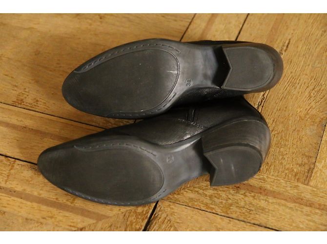 Autre Marque Botines ESPACE de cuero negro - vista 9