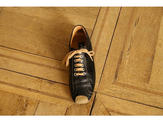 Sneakers Rene Derhy in pelle nera e marrone Nero - vista 4