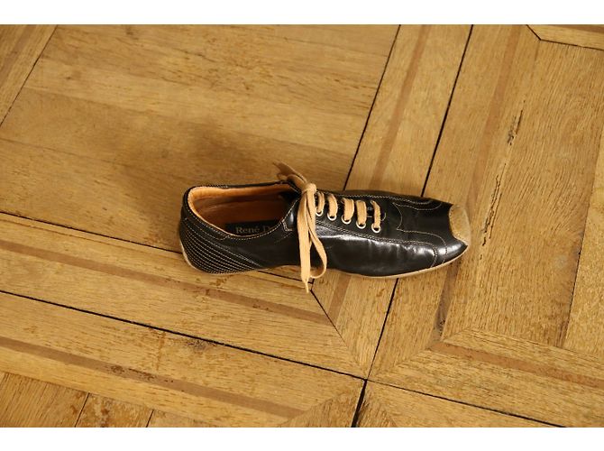 Sneakers Rene Derhy in pelle nera e marrone Nero - vista 5