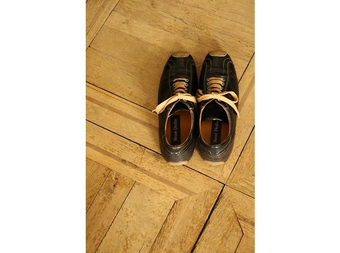 Sneakers Rene Derhy in pelle nera e marrone Nero - vista 7