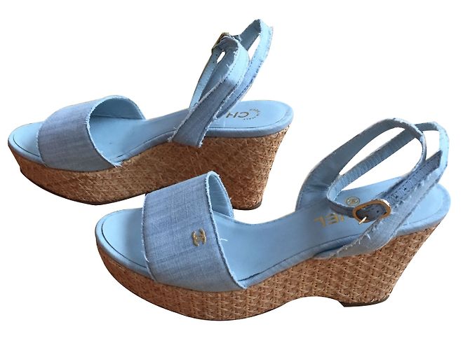 Chanel Sandalen Blau - Ansicht 2