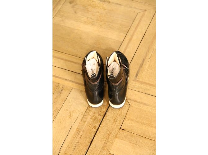 Sneakers Charles Jourdan CJBis in pelle nera Nero Beige - vista 7