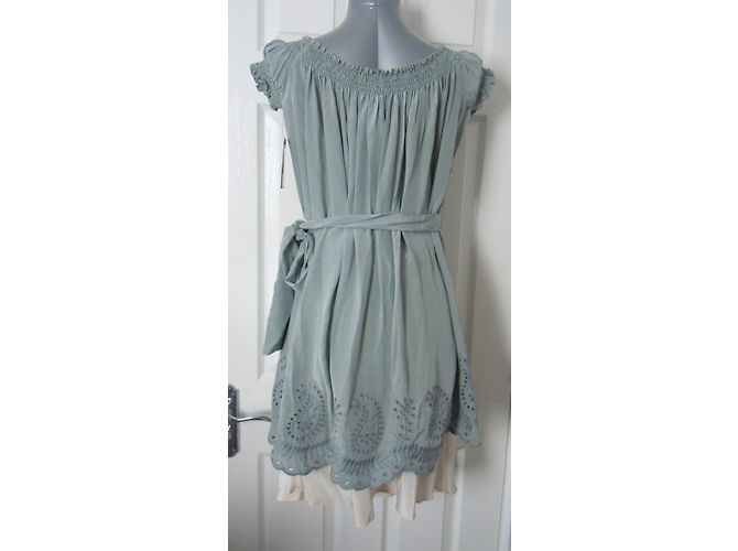 Vestido April de seda verde Jovovich Hawk - vista 2