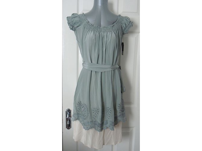 Vestido April de seda verde Jovovich Hawk - vista 3