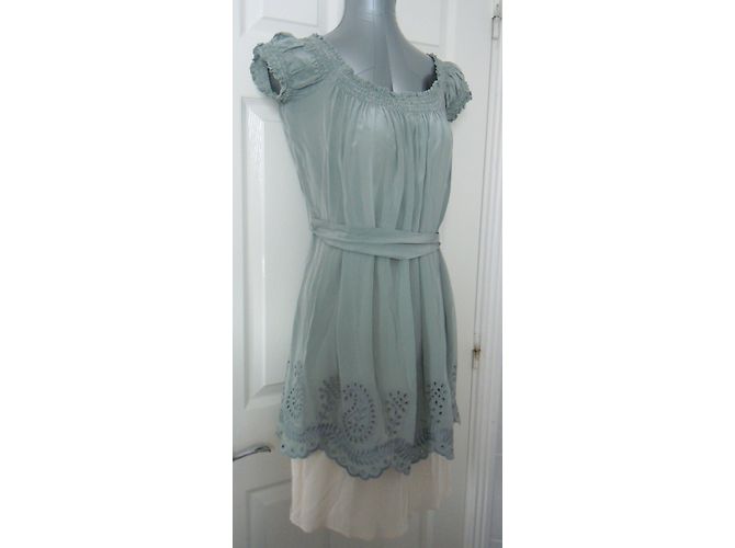 Vestido April de seda verde Jovovich Hawk - vista 4