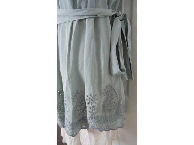 Vestido April de seda verde Jovovich Hawk - vista 6
