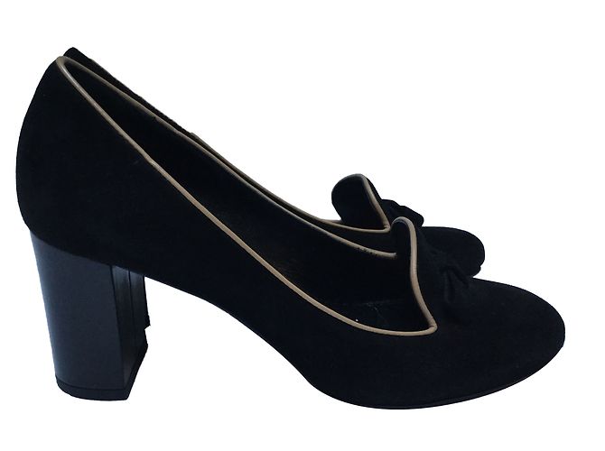 Louis Vuitton Pumps Schwarz Hirschleder - Ansicht 2