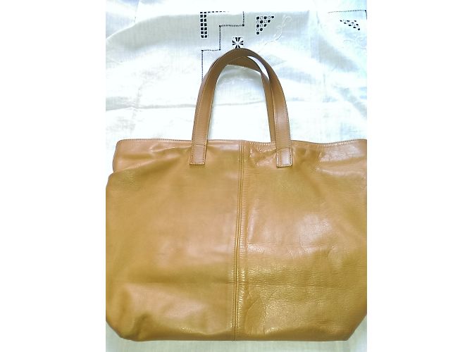 Bolso tote Mika Sarolea de piel color caramelo - vista 4