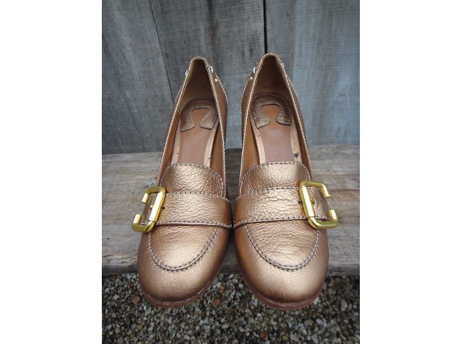 Décolleté Chloé in pelle metallizzata bronzo 37 - vista 6