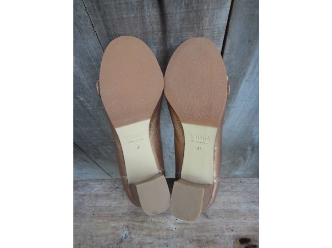 Décolleté Chloé in pelle metallizzata bronzo 37 - vista 8
