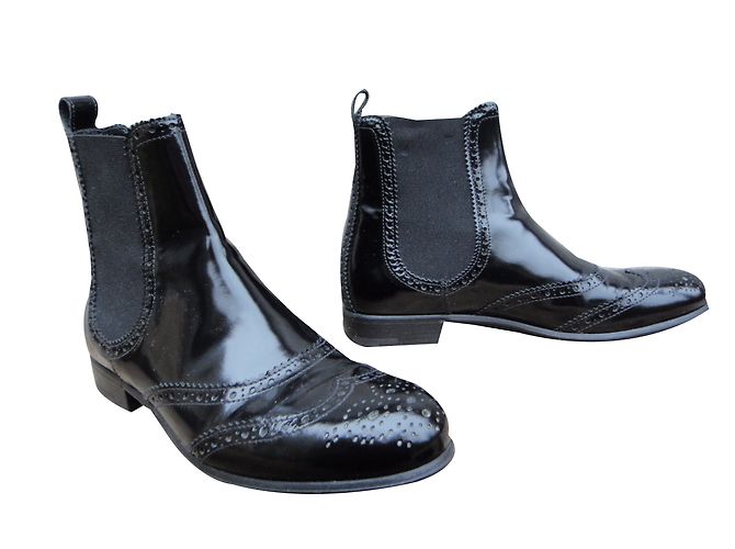 Botines Chelsea Dolce & Gabbana de charol negro - vista 2