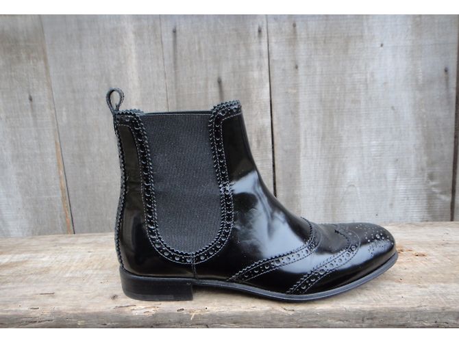 Botines Chelsea Dolce & Gabbana de charol negro - vista 5