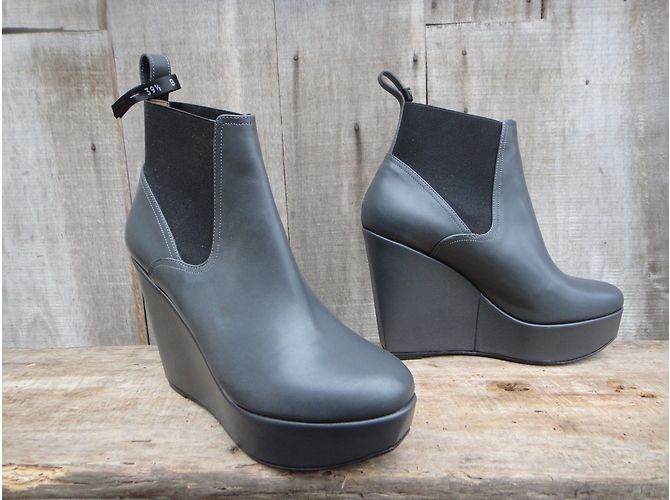 Botines Robert Clergerie Gris Piel 39.5 - vista 6