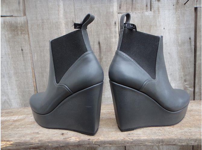 Botines Robert Clergerie Gris Piel 39.5 - vista 8