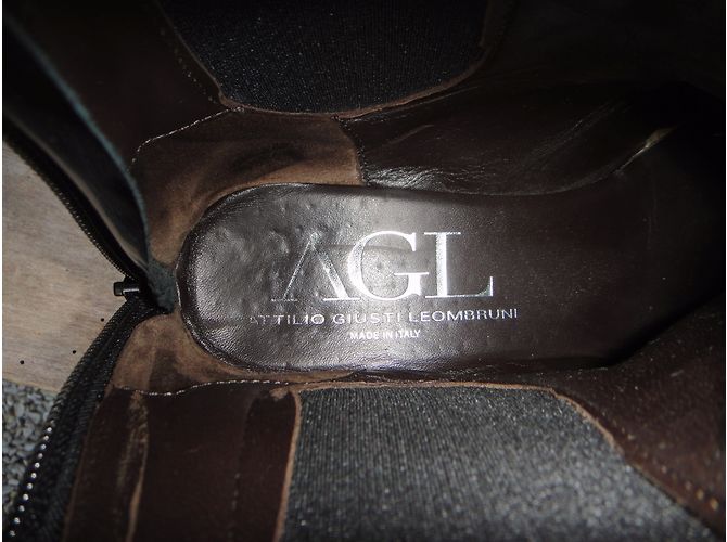 Autre Marque Botines Chelsea AGL de charol negro - vista 4