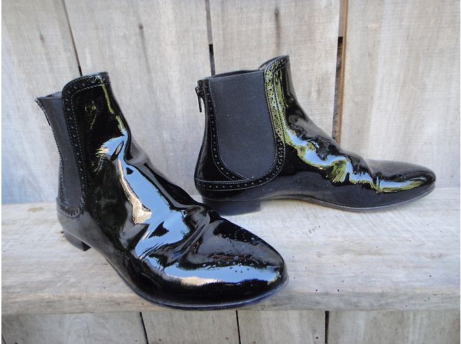 Autre Marque Botines Chelsea AGL de charol negro - vista 6