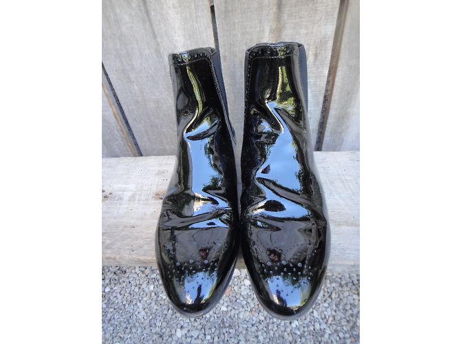 Autre Marque Botines Chelsea AGL de charol negro - vista 7