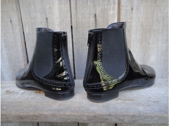Autre Marque Botines Chelsea AGL de charol negro - vista 8