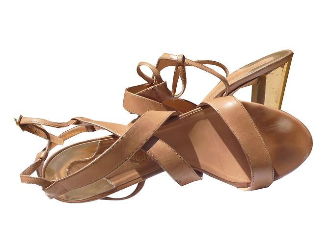 Salvatore Ferragamo Sandalen mit Absatz Leder Beige - Ansicht 2