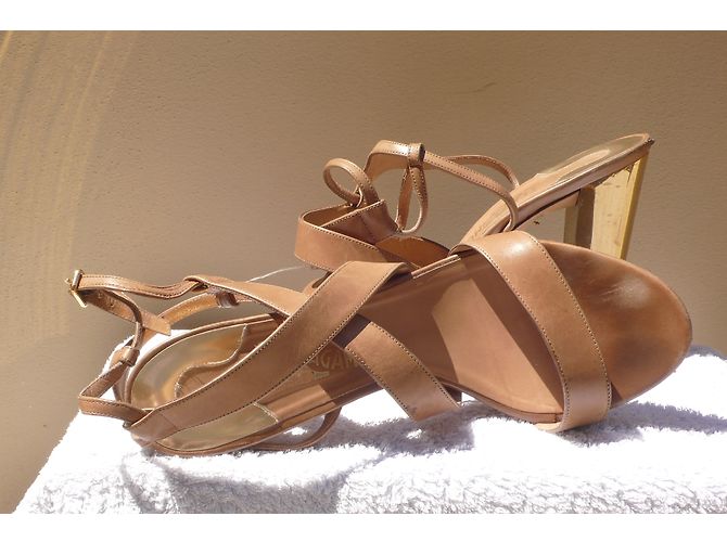 Salvatore Ferragamo Sandalen mit Absatz Leder Beige - Ansicht 4