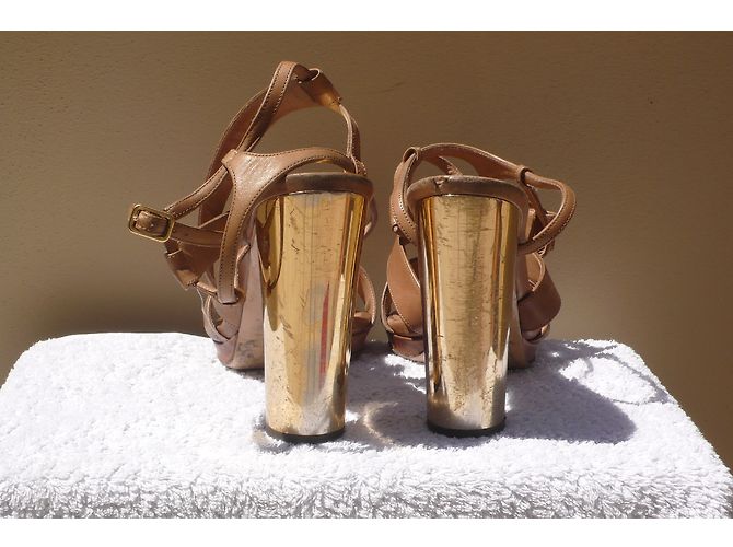 Salvatore Ferragamo Sandalen mit Absatz Leder Beige - Ansicht 5